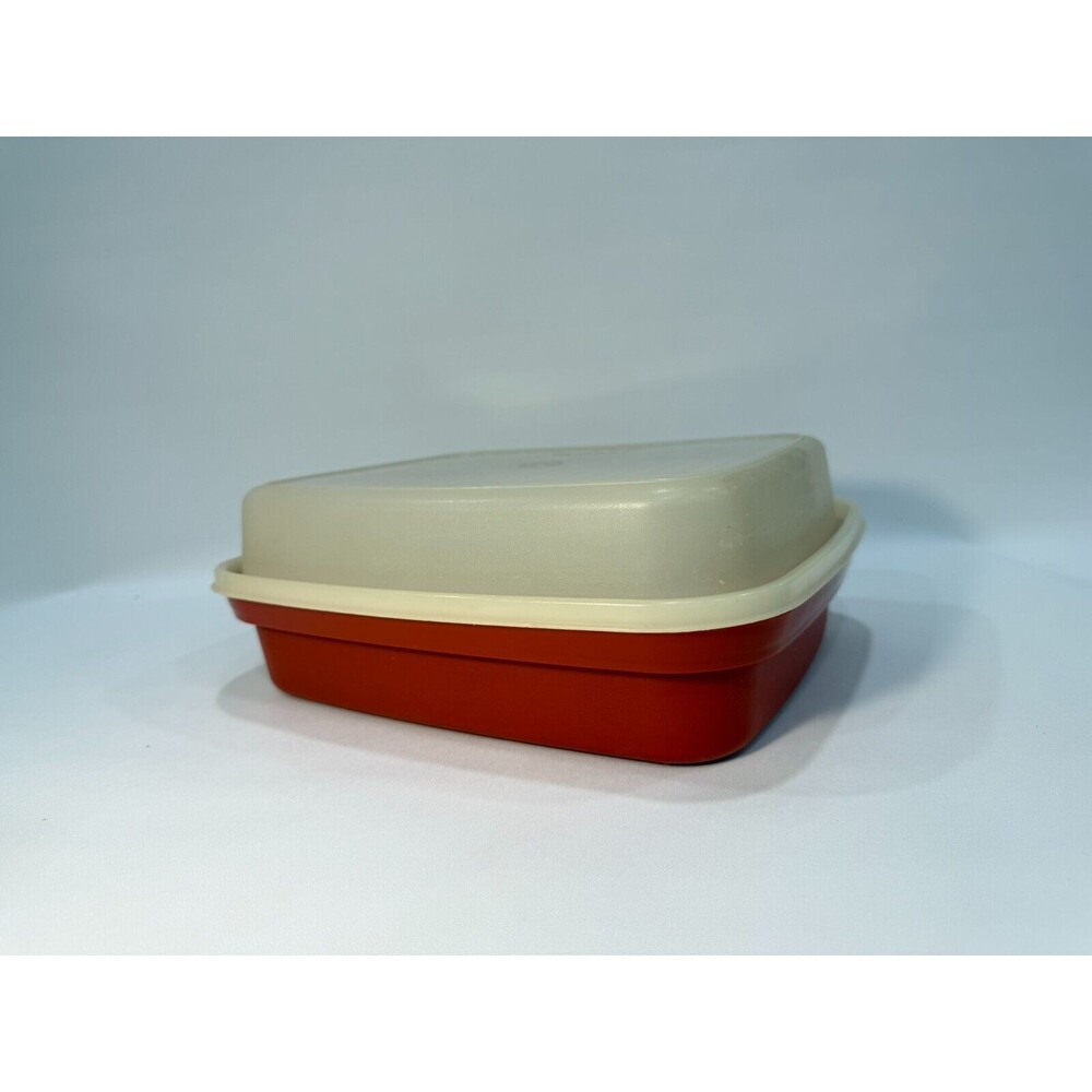 Vintage Tupperware for Meat Marinade storage with lid season serve red 1294-3